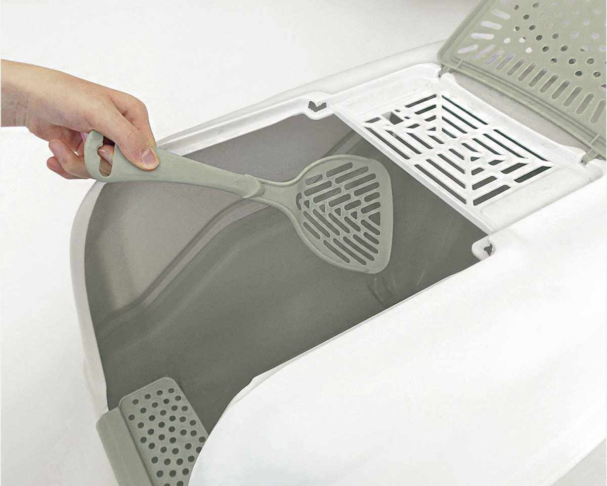 Netta Maxi Cat Litter Box - 66 x 49 x 50 cm/Light Green