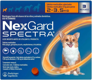 Nexgard Spectra 2-3.5 kg Tabs - very small - Shopivet.com