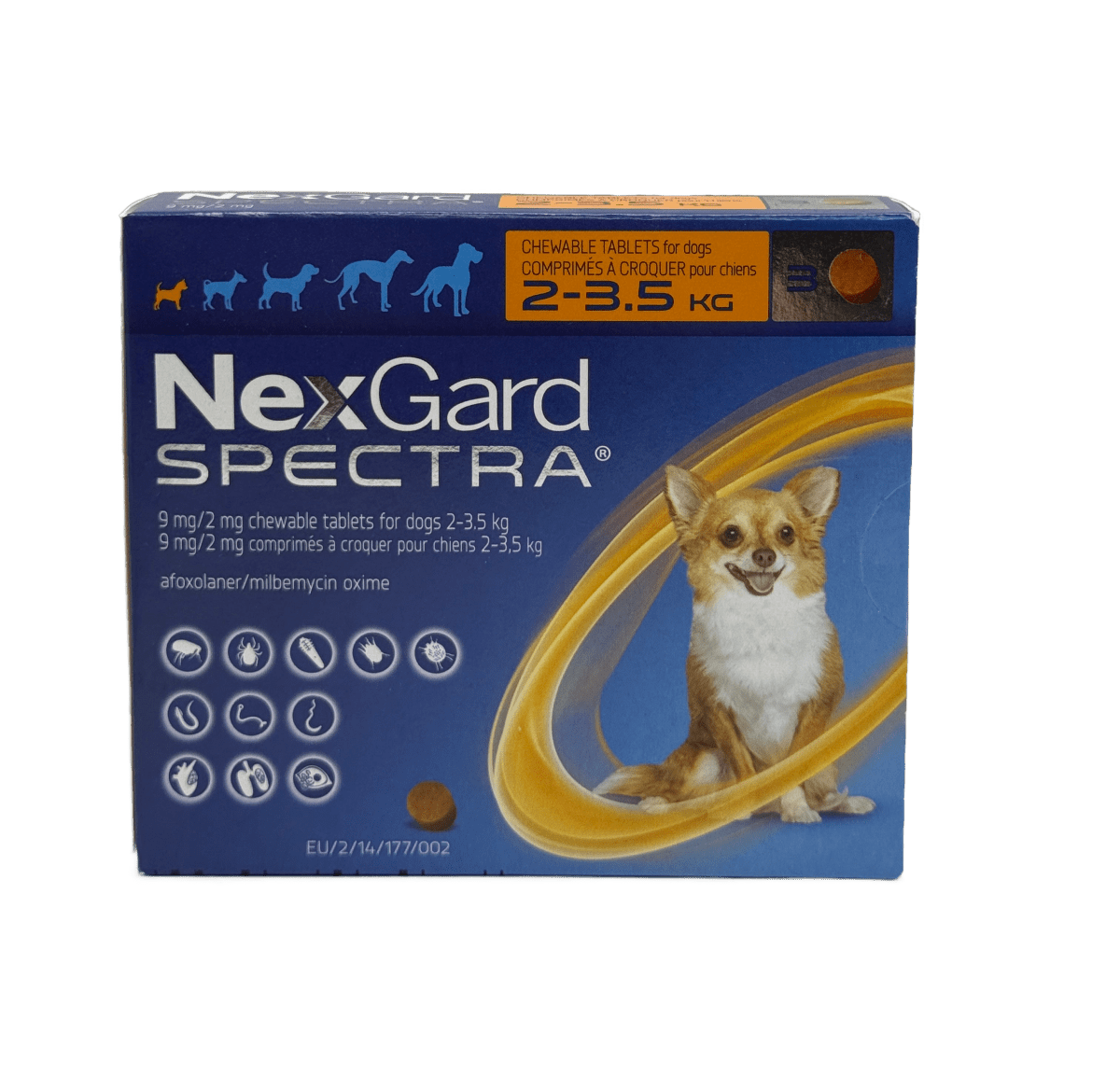 Nexgard Spectra 2 - 3.5 kg Tabs - very small - Shopivet.com
