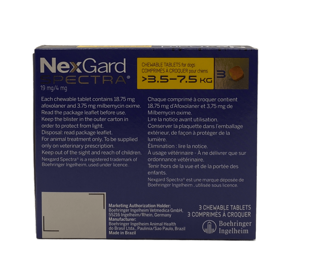 NexGard Spectra (3.5 - 7.5kg) Tabs - Shopivet.com