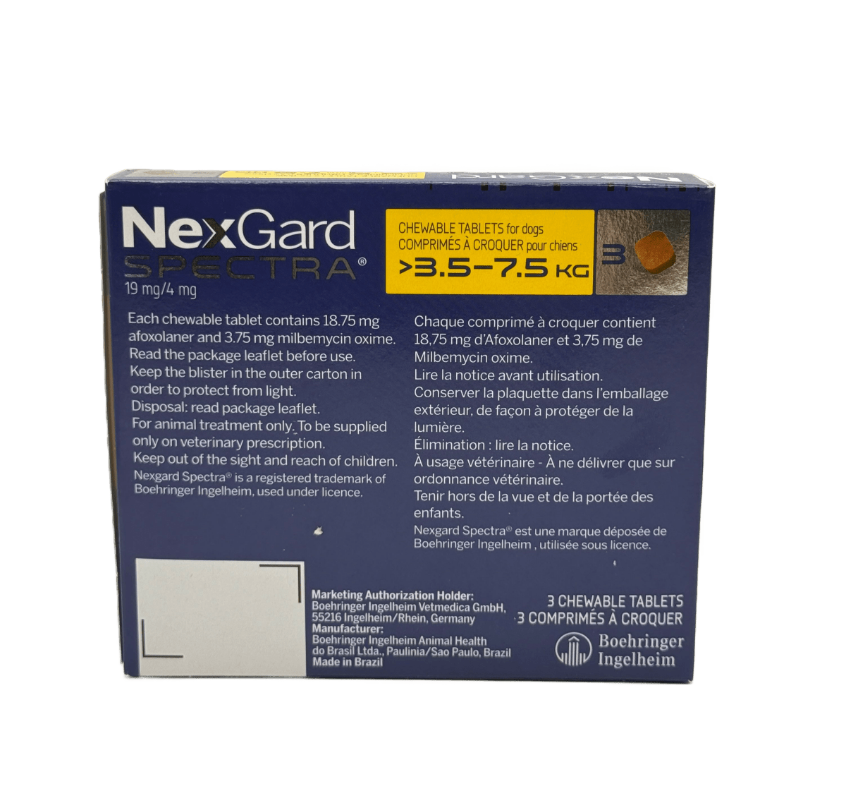 NexGard Spectra (3.5 - 7.5kg) Tabs - Shopivet.com