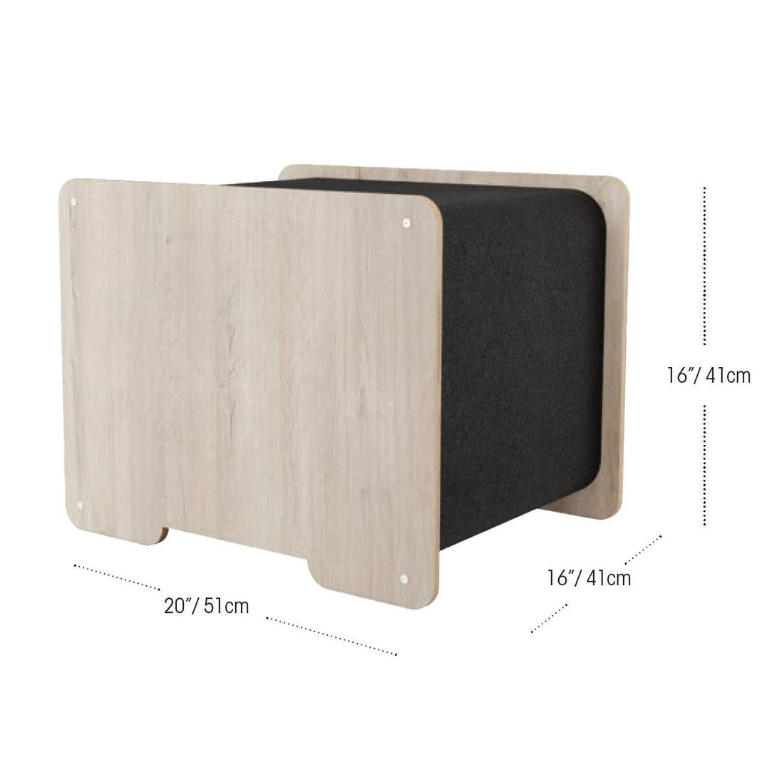 Noba Origin Hut Hideout Paw Print - black - Shopivet.com