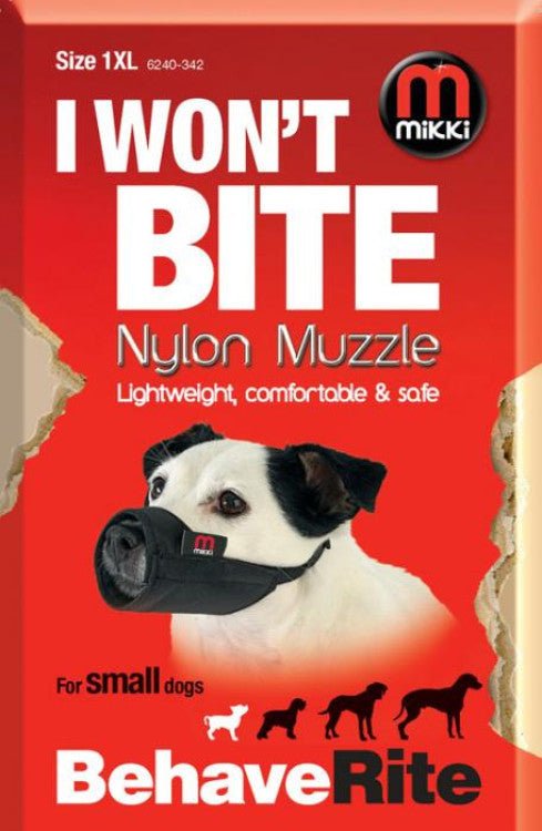 Nylon Dog Muzzle Size 1-XL - Shopivet.com