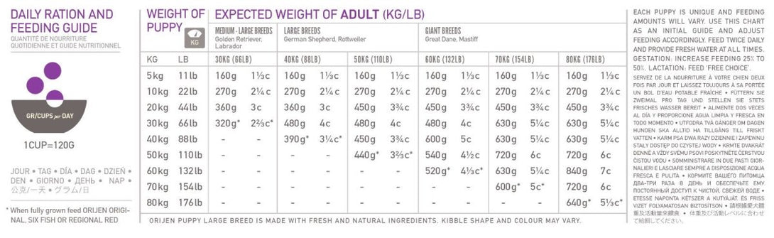 Orijen Puppy Large Dry Dog Food - 11.4KG - Shopivet.com