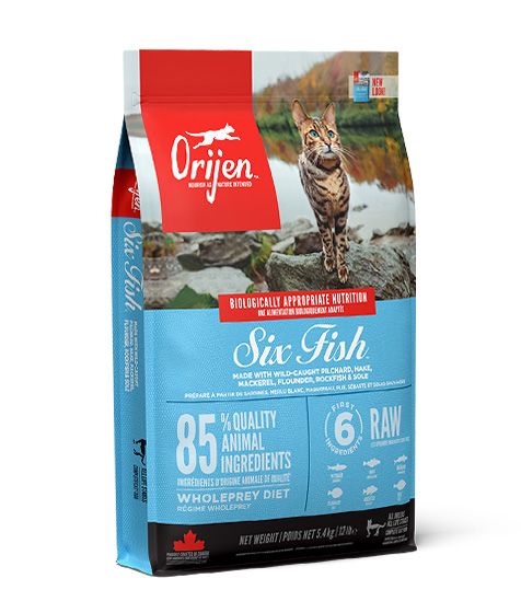 Orijen Six Fish Dry Cat Food - 5.4KG - Shopivet.com