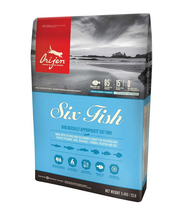 Orijen Six Fish Dry Cat Food - 5.4KG - Shopivet.com