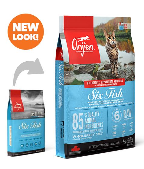 Orijen Six Fish Dry Cat Food - 5.4KG - Shopivet.com