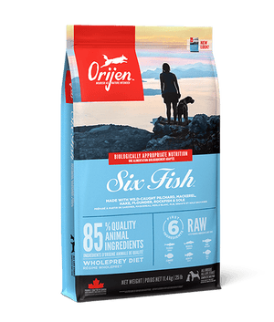 Orijen Six Fish Dry Dog Food - 11.4KG - Shopivet.com