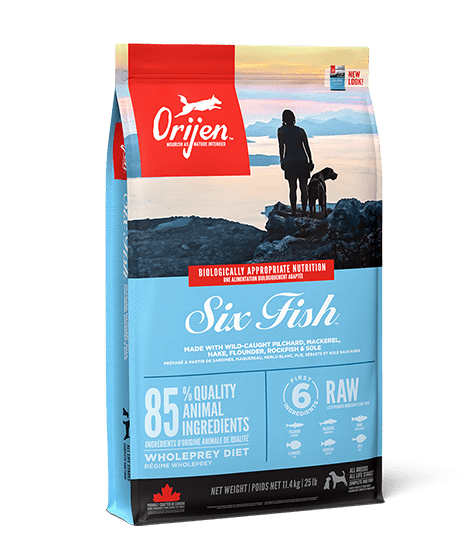 Orijen Six Fish Dry Dog Food - 11.4KG - Shopivet.com