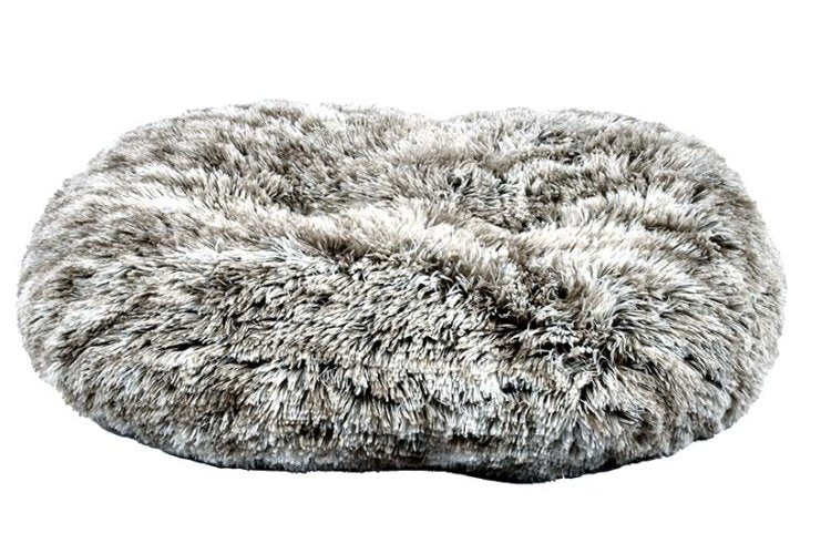 Oval Furry Cushion Bicolour - 55 x 45cm - Shopivet.com