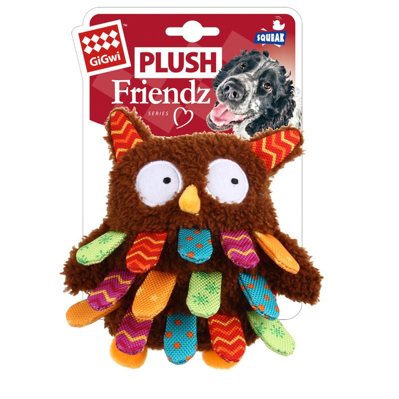 Owl Plush Friendz with squeaker - Shopivet.com