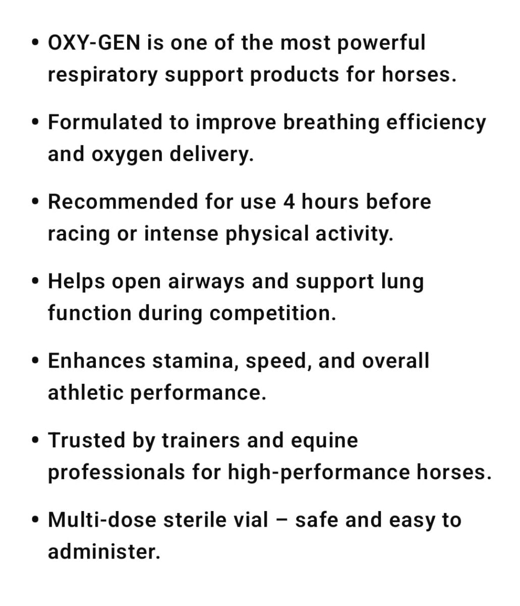 OXY - GEN 60ml – Equimed Oxygen Formula to Enhance Breathing, Speed & Stamina - Shopivet.com