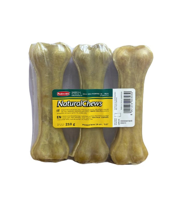 Padovan Natural Chews Bone 14 cm / 5.5” 210 g - 3 pcs - Shopivet.com