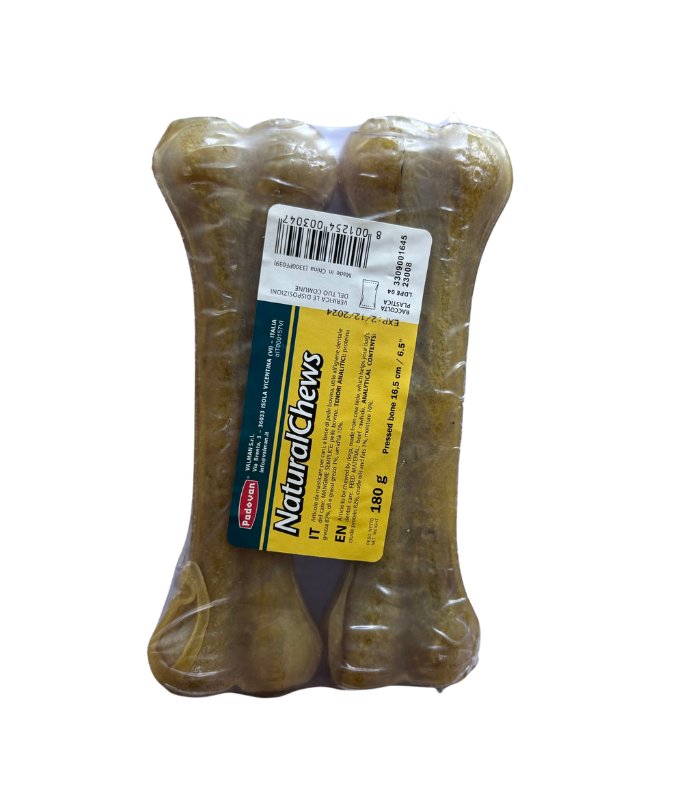 Padovan Natural Chews Bone 16,5 cm / 6.5” 180 g - 2 pcs - Shopivet.com