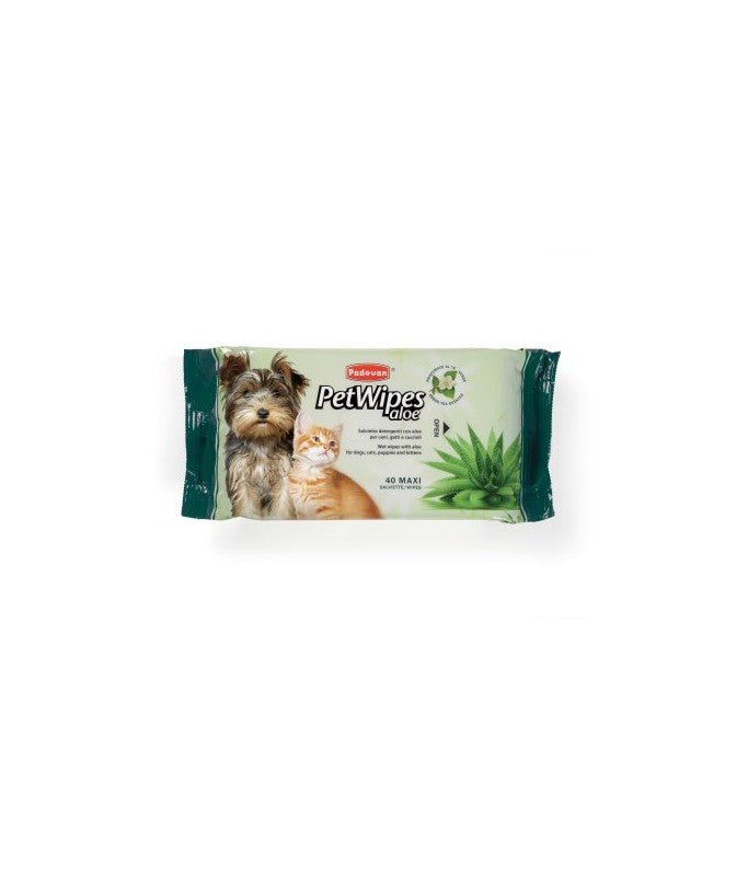 Padovan Pet Wipes Aloe (40 Pcs) - Shopivet.com