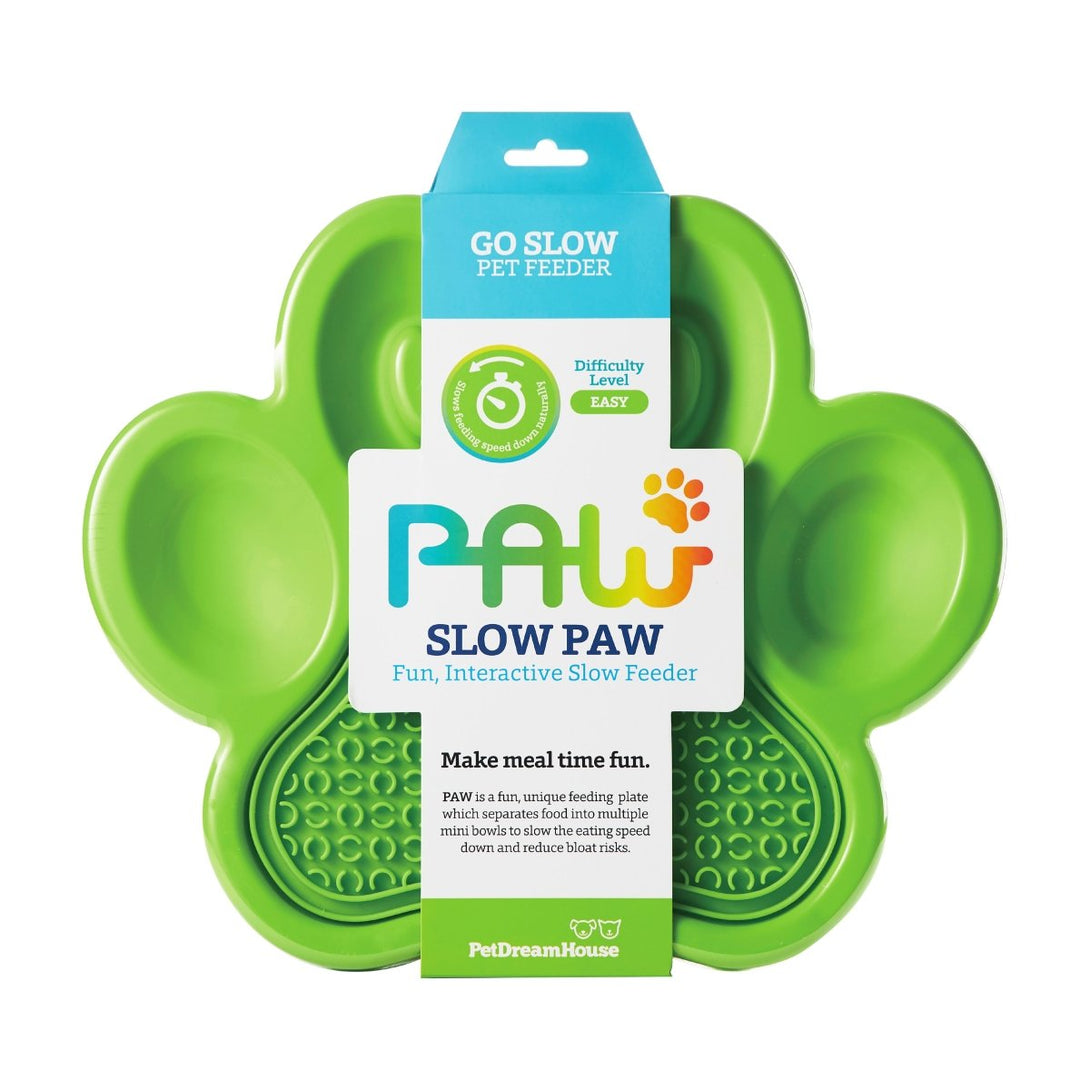 PAW 2-IN-1 SLOW FEEDER & LICK PAD GREEN طبق تغذية للحيوانات الأليفة - Shopivet.com