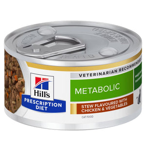 Hill’s Prescription Diet Metabolic Cat food Chicken & Vegetable Stew (24x82g)