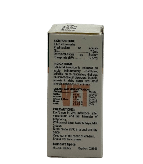 Penacort 10ml (Prednisolone + Dexamethasone + Phosphate) - Shopivet.com