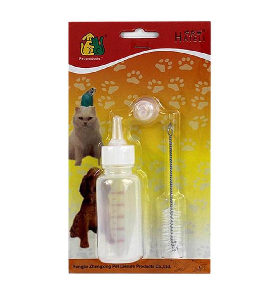 Pet Milk Bottle Pacifier Feeding Bottle Brush you chong Feeding Bottle Dogs And Cats Feeding Bottle Set - 125ml - Shopivet.com