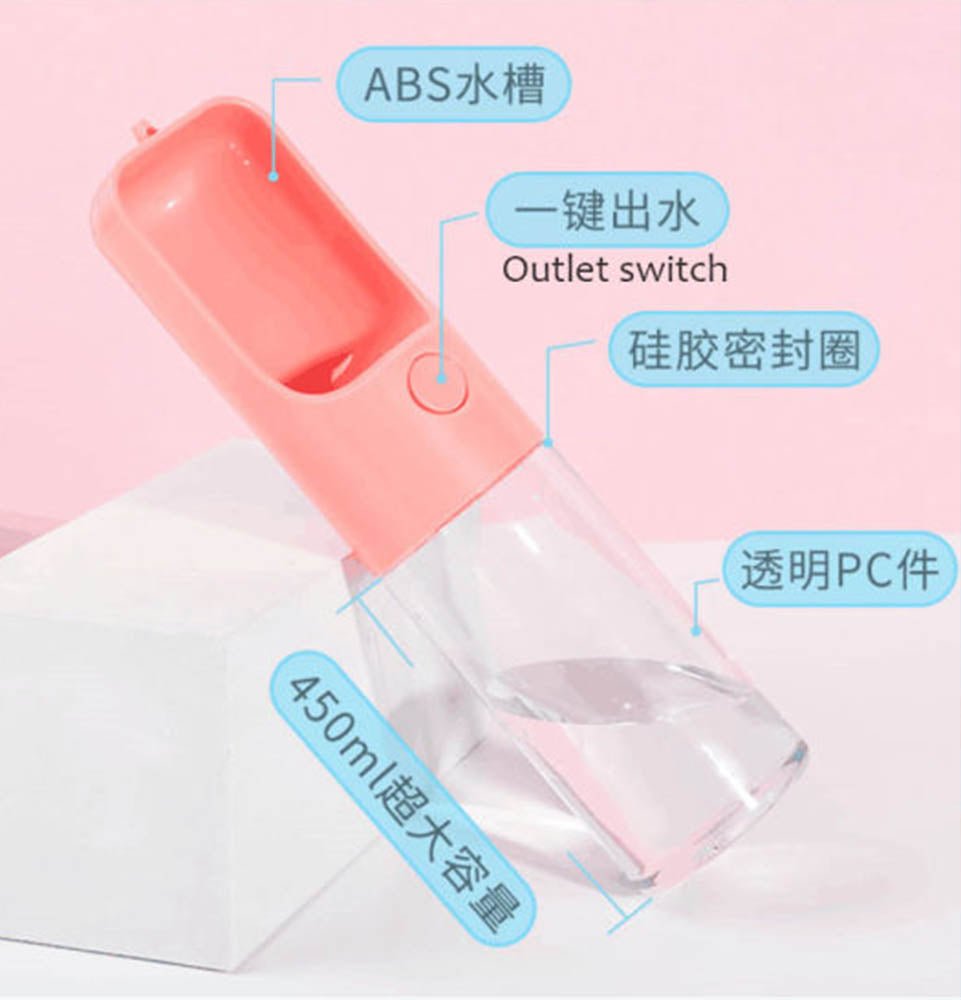 Pet Outdoor Water Cup Dog Outdoor Water Bottle 450ML - Shopivet.com