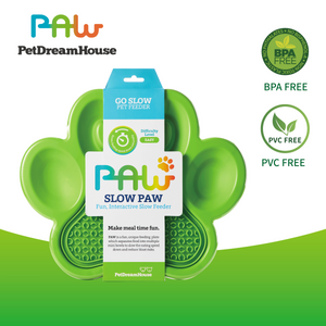 PetDreamHouse PAW 2-in-1 Slow Feeder & Lick Pad Green
