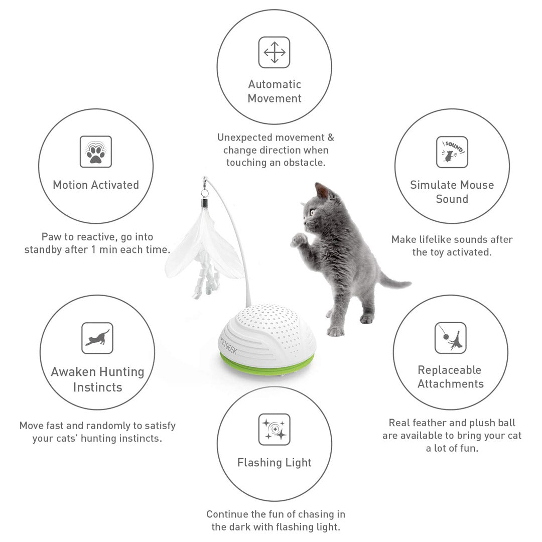 PetGeek Running Smart Cat Toy - Shopivet.com