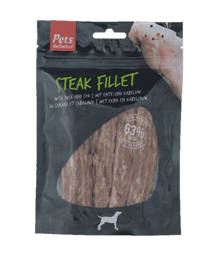Pets Unlimited Steak Fillet Duck Dog Treats 100g - 100g - Shopivet.com