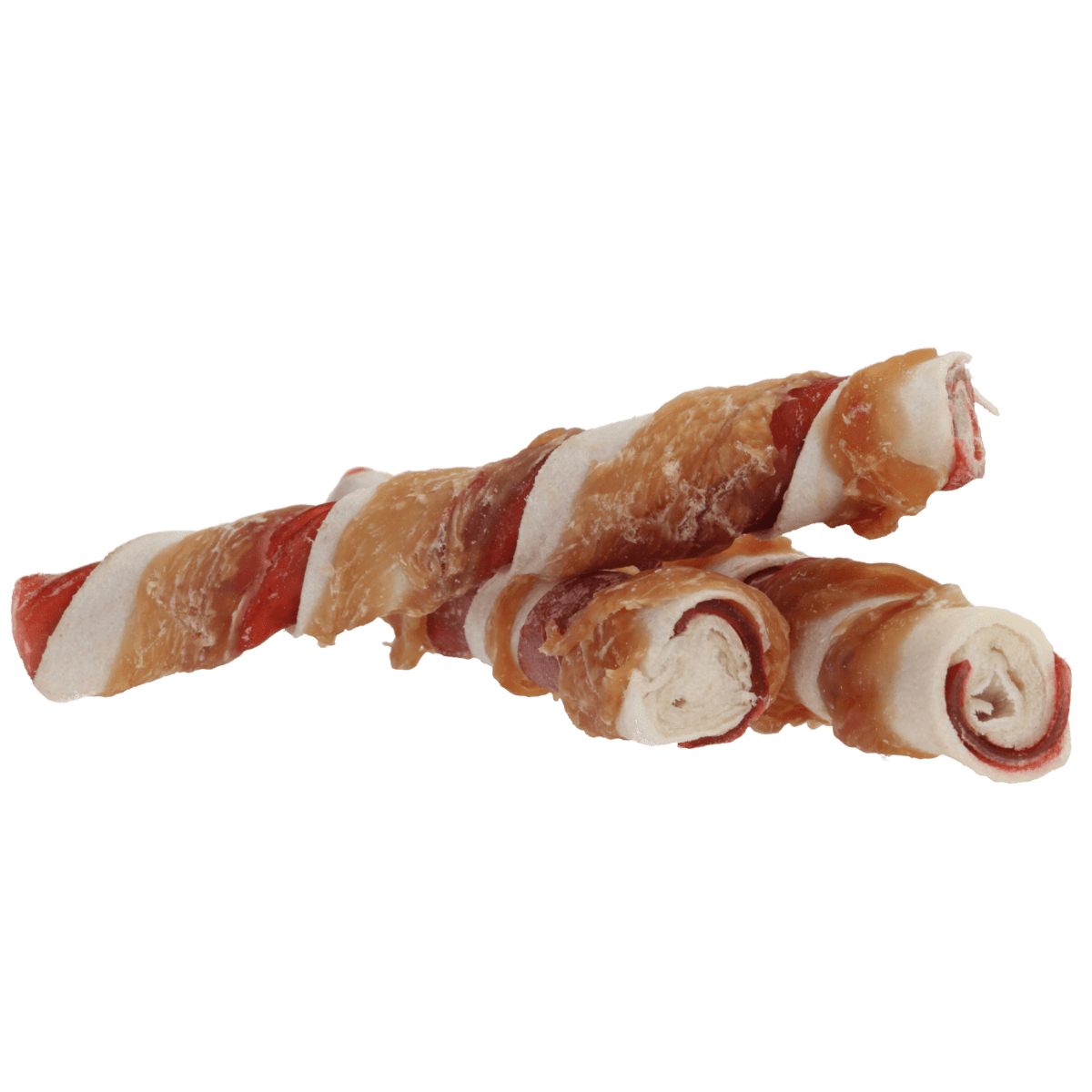 Pets Unlimited Tricolor Chewy Stick with Chicken Medium Dog Treats 3pcs - Shopivet.com