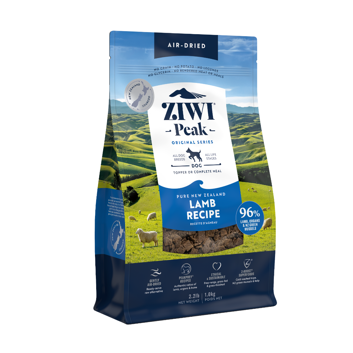 ZIWI Peak Air-Dried Lamb Recipe Dry Dog Food - 4KG