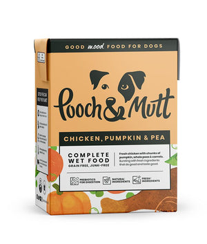 Pooch & Mutt Chicken, Pumpkin & Pea Complete Wet Dog Food 375g - 375g - Shopivet.com