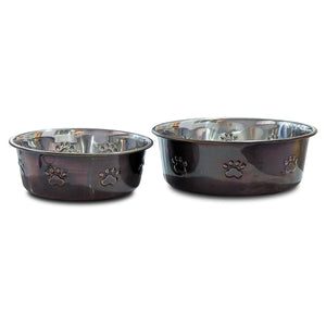Premium Bowl Paw Embossed – Antique Copper - 1060 ML - Shopivet.com