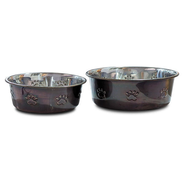 Premium Bowl Paw Embossed – Antique Copper - 1830 ML - Shopivet.com