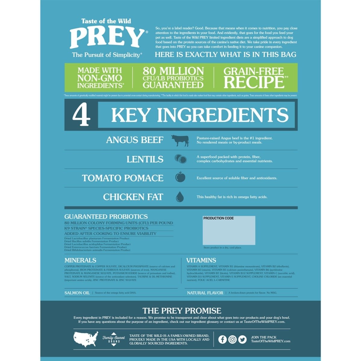 PREY Angus Beef Limited Ingredient Formula - 3.63kg (8 lbs) - Shopivet.com