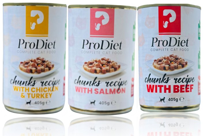 PRO DIET Cat Chunks wet food 405g - Shopivet.com