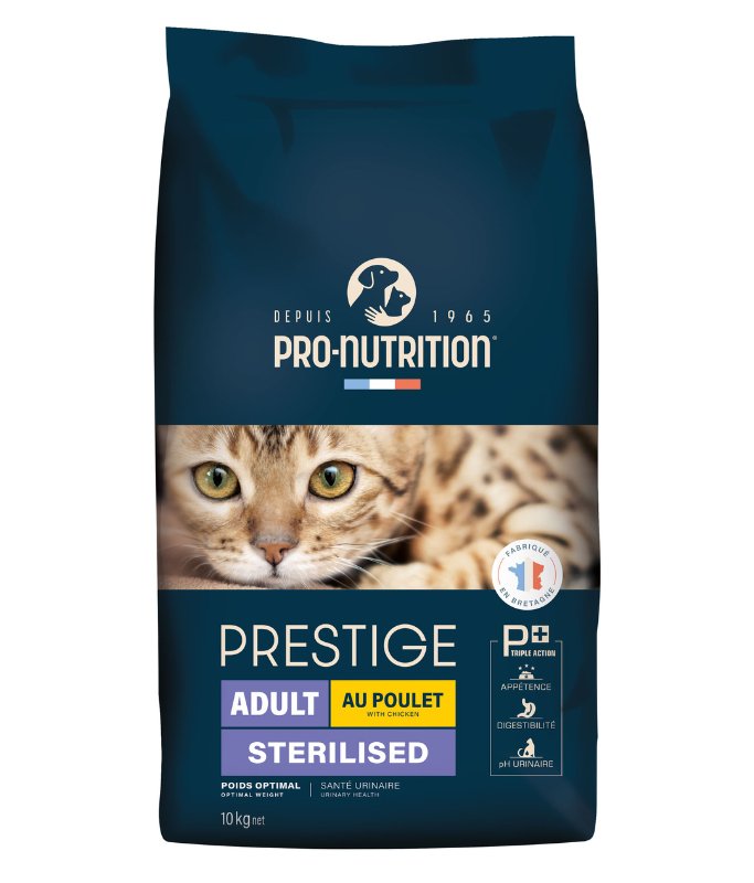 Pro nutrition Prestige Cat Adult Sterilised Chicken 10Kg - Shopivet.com