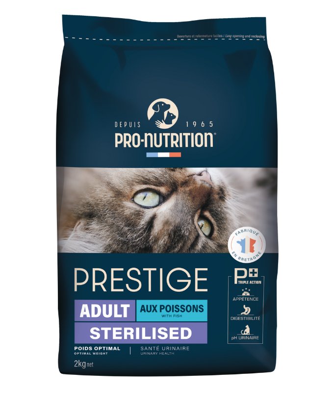 Pro nutrition Prestige Cat Adult Sterilised Fish 2Kg - Shopivet.com