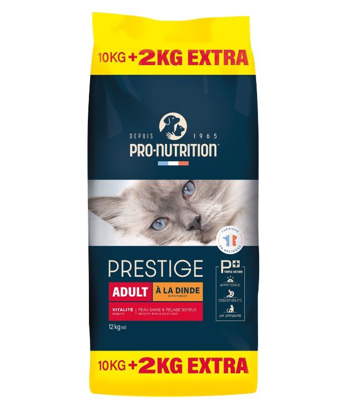 Pro nutrition Prestige Cat Adult Turkey 10+2Kg - Shopivet.com