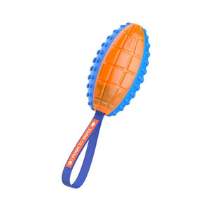 Push to Mute Rugby Ball ( Blue/Orange Solid/Transparent ) - Shopivet.com