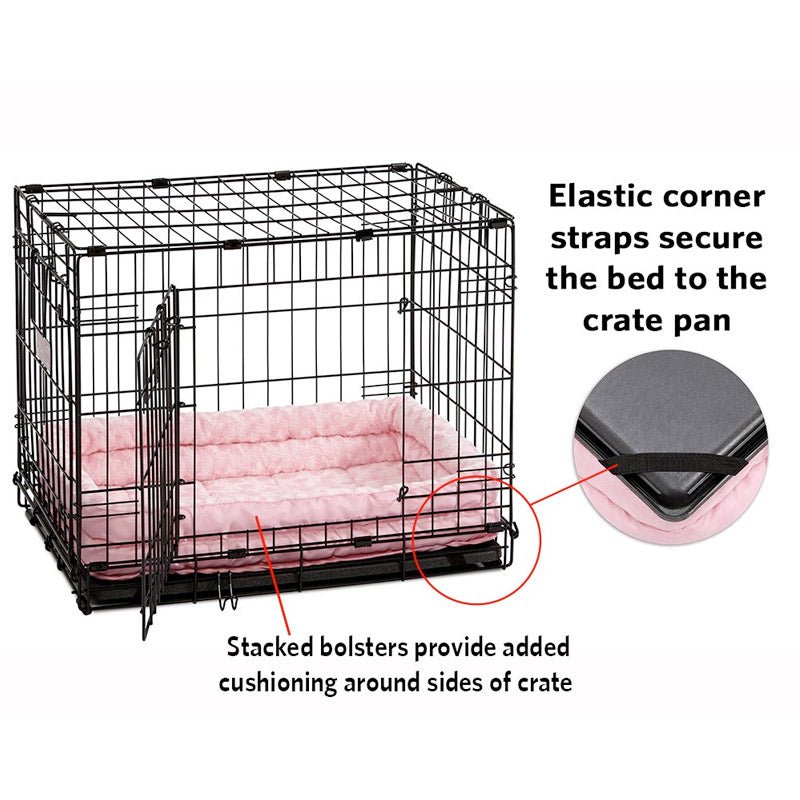 QuietTime Pink Fashion Double Bolster Bed - 30 inch - Shopivet.com