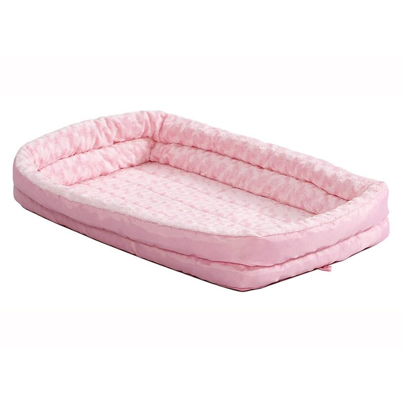 QuietTime Pink Fashion Double Bolster Bed - 36 inch - Shopivet.com