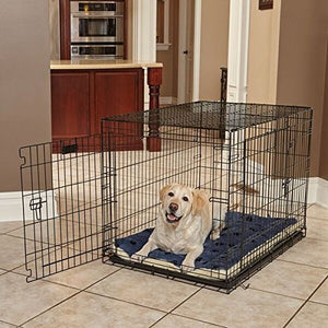 QuietTime Reversible Paw Print Fleece Pet Bed - 48 inch - Shopivet.com