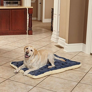 QuietTime Reversible Paw Print Fleece Pet Bed - 48 inch - Shopivet.com