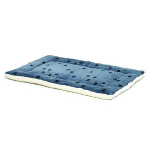 QuietTime Reversible Paw Print Fleece Pet Bed - 54 inch - Shopivet.com