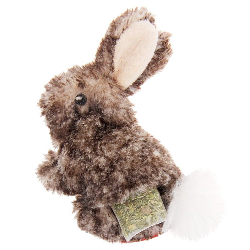Rabbit Fluffy Plush Cat Toy with 3 Refillable Catnip Bags - Shopivet.com