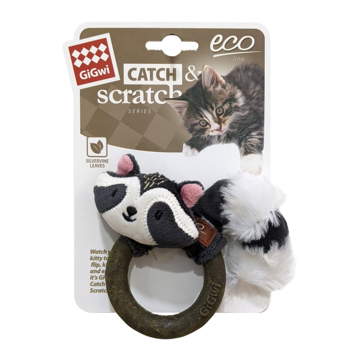 Raccoon Catch & Scratch Eco line with Slivervine Ring - Shopivet.com