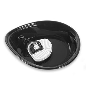 Raindrop Durable Ceramic Pet Fountain 60 oz (Black) - Shopivet.com