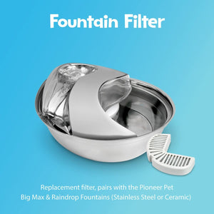 Raindrop Durable Pet Fountain 60oz (Stainless Steel) - Shopivet.com