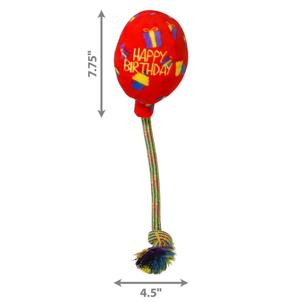 Kong Occasions Birthday Balloon Dog Toy - RED LARGE