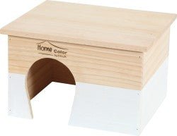 RECTANGULAR HOME COLOR WOODEN HOUSE - LARGE/WHITE - Shopivet.com