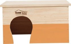 RECTANGULAR HOME COLOR WOODEN HOUSE - X - LARGE/ORANGE - Shopivet.com